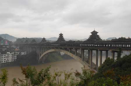 侗族村木建筑