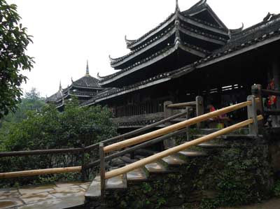 侗族村木建筑