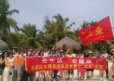 东成红木员工团队出游  增强团队凝聚力